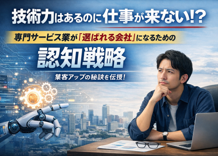 技術力はあるのに仕事が来ない|専門サービス業が「選ばれる会社」になるための認知戦略