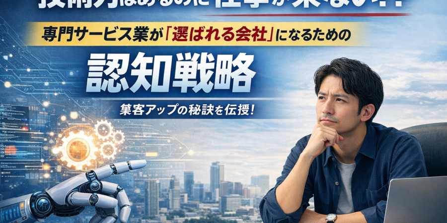 技術力はあるのに仕事が来ない｜専門サービス業が「選ばれる会社」になるための認知戦略