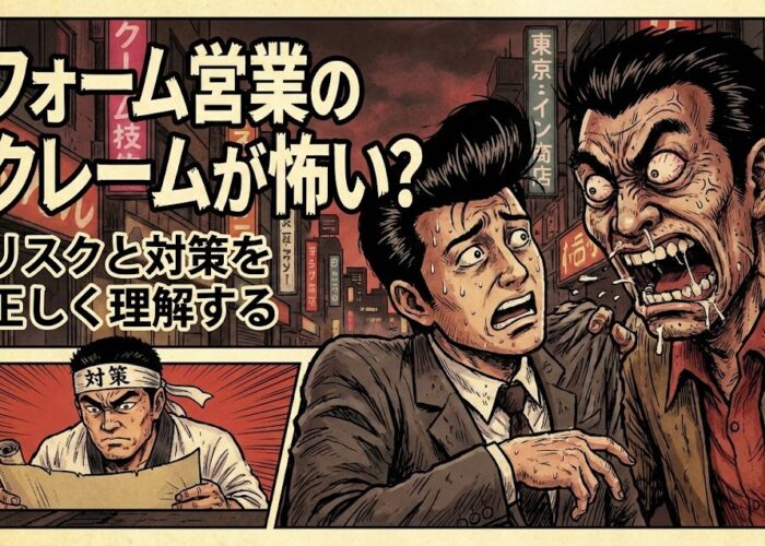 フォーム営業のクレームが怖い?リスクと対策を正しく理解する