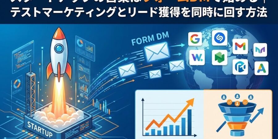 スタートアップの営業はフォームDMで始める｜テストマーケティングとリード獲得を同時に回す方法