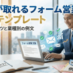 反応が取れるフォーム営業の文面テンプレート｜書き方のコツと業種別の例文