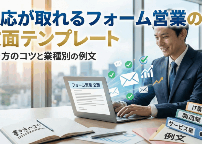 反応が取れるフォーム営業の文面テンプレート|書き方のコツと業種別の例文