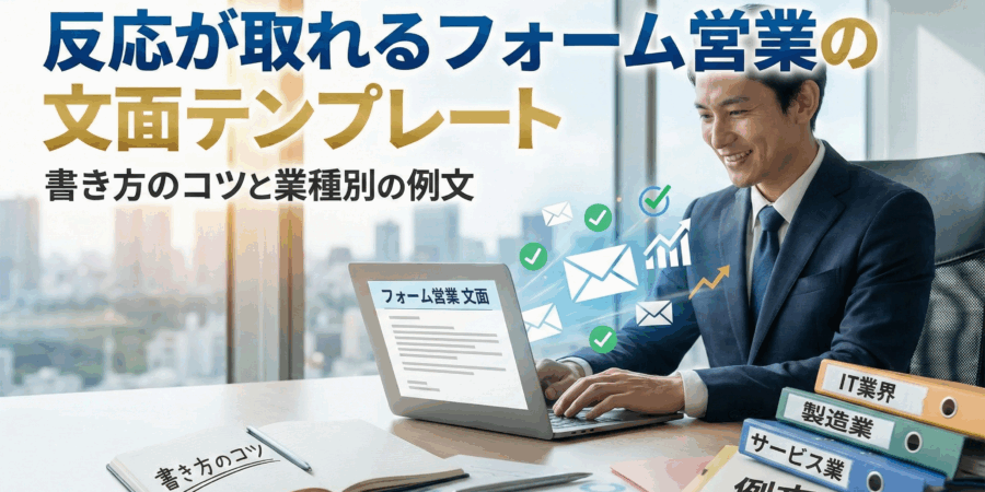 反応が取れるフォーム営業の文面テンプレート｜書き方のコツと業種別の例文