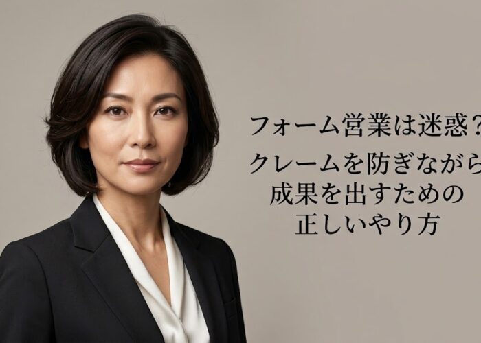 フォーム営業は迷惑?クレームを防ぎながら成果を出すための正しいやり方