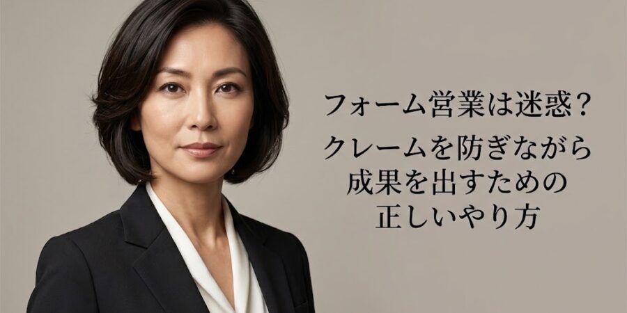 フォーム営業は迷惑？クレームを防ぎながら成果を出すための正しいやり方