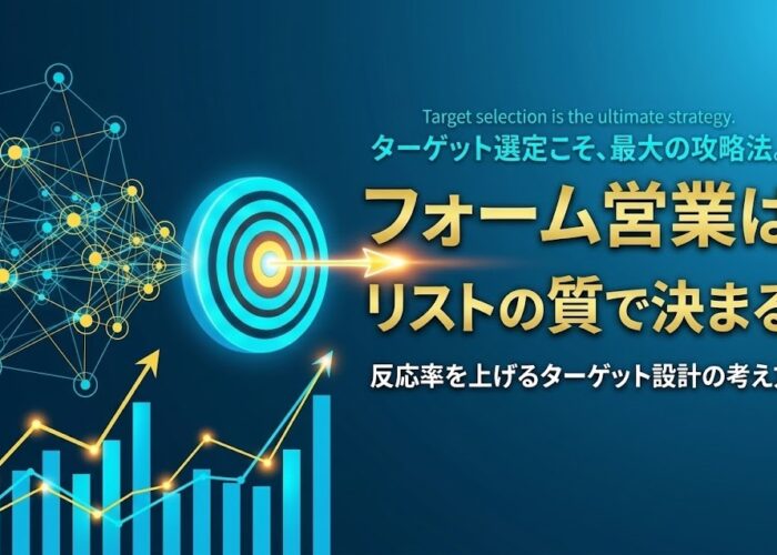フォーム営業はリストの質で決まる|反応率を上げるターゲット設計の考え方