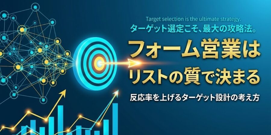 フォーム営業はリストの質で決まる｜反応率を上げるターゲット設計の考え方