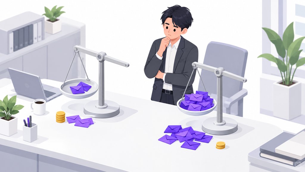 同じ1,000件を送ったとき、月の結果はこう変わる