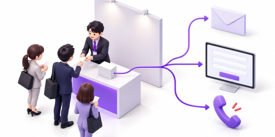 展示会のあとの名刺を商談にする｜メールがない名刺はお問い合わせフォームで連絡する