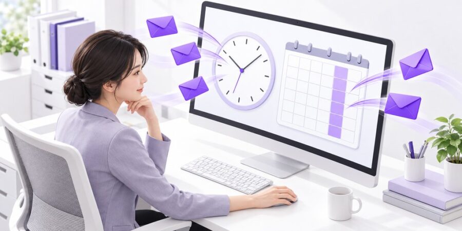フォーム営業の送信時間帯と配信設計｜曜日・時間・分割配信の決め方